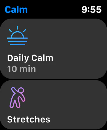 Calm on Apple Watch