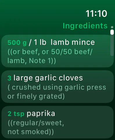 Pestle on Apple Watch