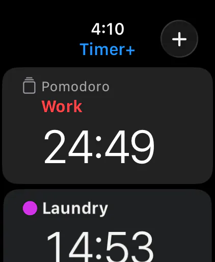 Timer+ on Apple Watch