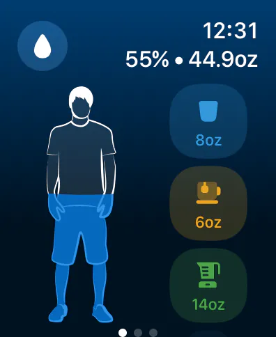 WaterMinder on Apple Watch