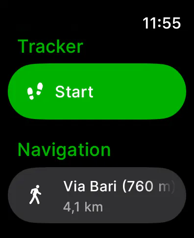Mapy.com on Apple Watch