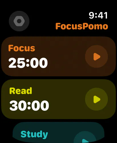 FocusPomo on Apple Watch