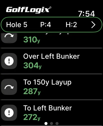 GolfLogix on Apple Watch