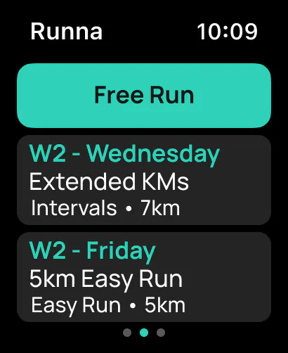 Runna on Apple Watch