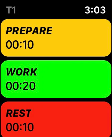 Tabata Pro on Apple Watch