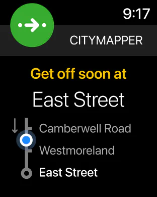 Citymapper on Apple Watch