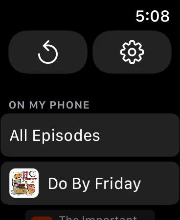Overcast on Apple Watch