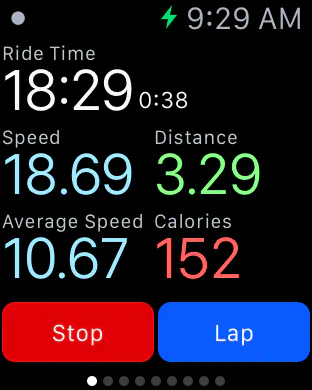 Cyclemeter on Apple Watch