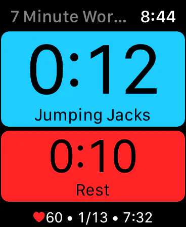 Seconds on Apple Watch