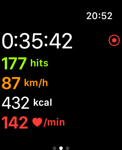 Padelio on Apple Watch