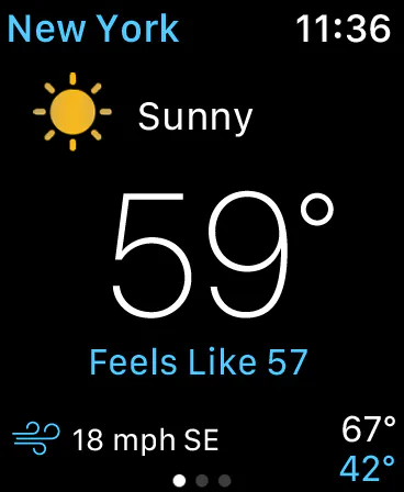 Weather Mate on Apple Watch