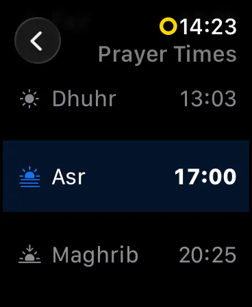 Muslim App on Apple Watch