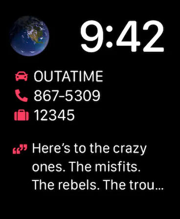 Cheatsheet on Apple Watch